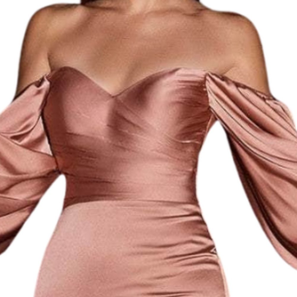 Cinderella Divine 7482 Prom Dress Pink Size 16 - Picture 2 of 6